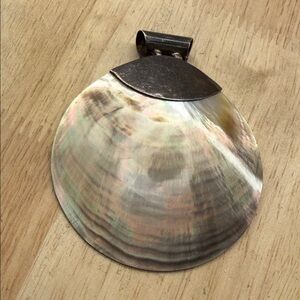 Sterling And Abalone Shell Pendant